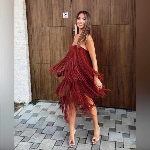 Zara Fringed Dress NWT - Picture 15 of 16